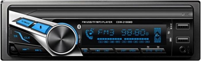 Автомагнитола "Celsior" BlueTooth CSW-2106MD USB+USB Charge/microSD/Iso, сьемная панель 7-цвет