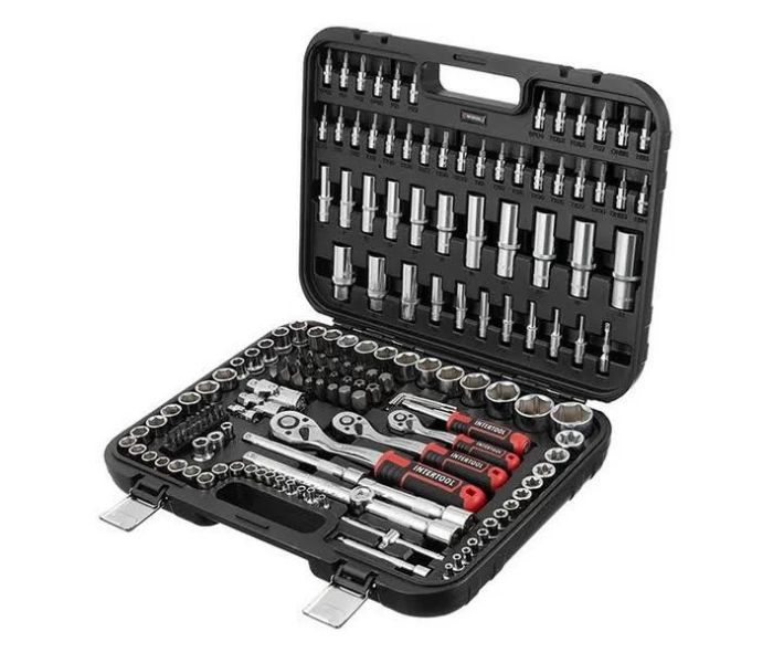 Набор инструмента 171 ед. "INTERTOOL" STORM  (1/2, 1/4, 6 граней)