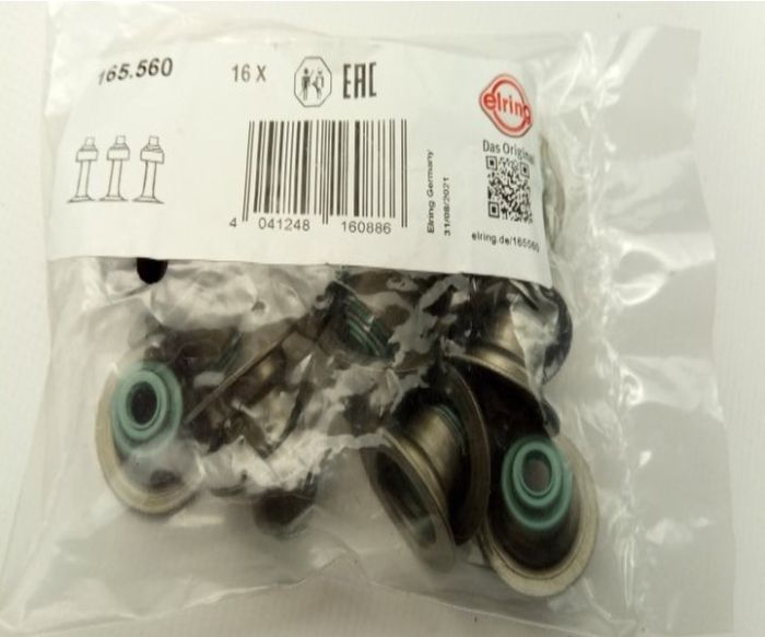 Сальник клапанов  LANOS/ AVEO 1.6 "ELRING" (16 шт.)