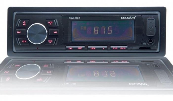 Автомагнитола "Celsior" CSW-108R +USB/microSD/Iso, красная