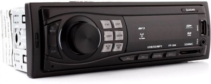 Автомагнитола "FANTOM" FP-302 зеленая (2 вых.)