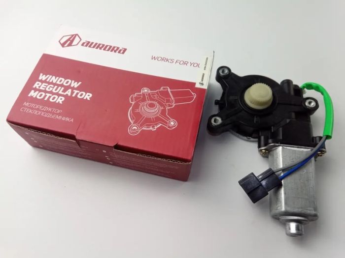 Мотор электростеклоподъемника  LANOS н.о. шестерня правый "AURORA"